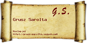 Grusz Sarolta névjegykártya